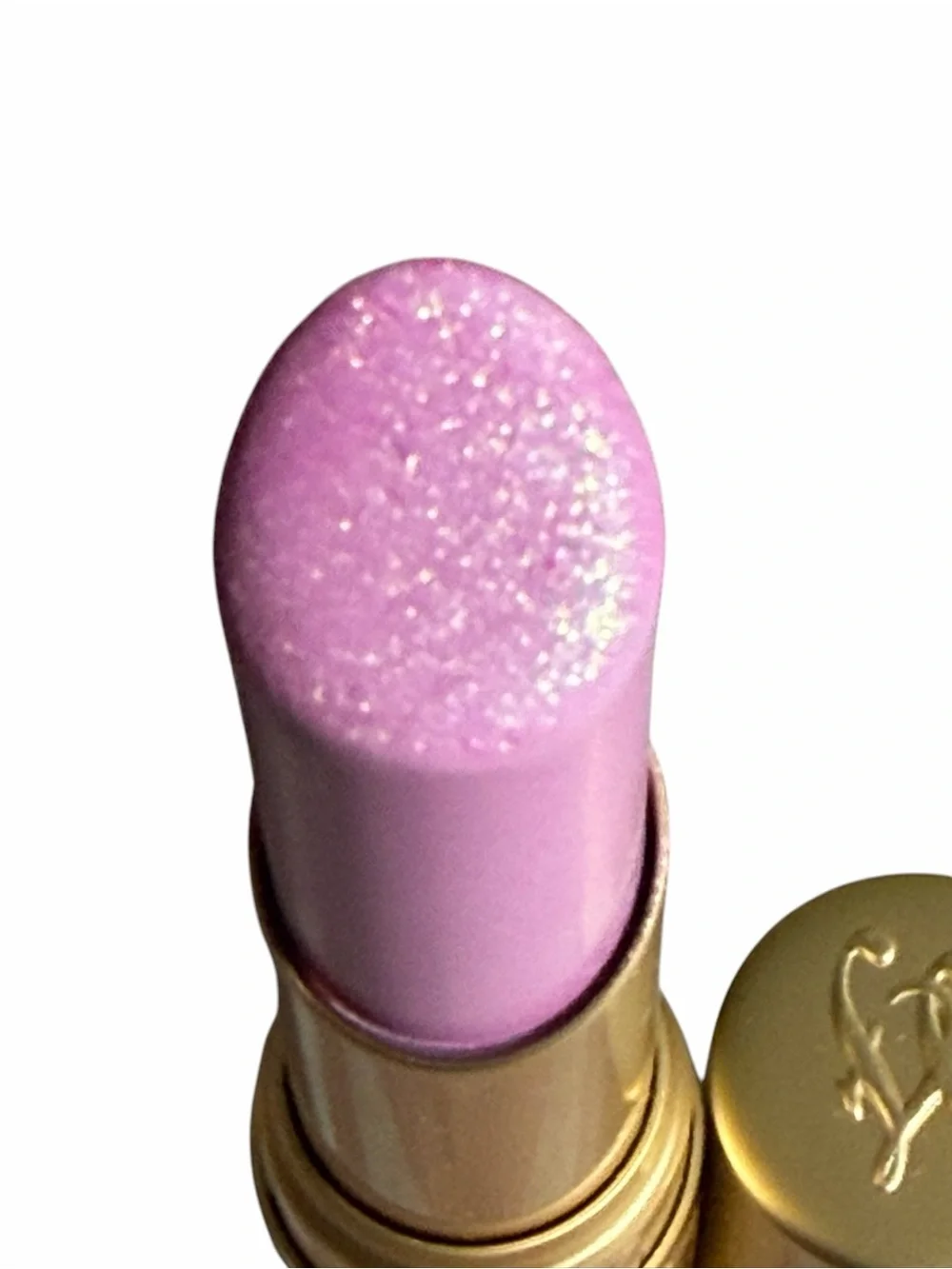 TOO FACED LIMITED EDITION in CLUELESS- Shimmer Cream Lipstick - Gold Case